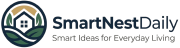 Official text-based branding and logo of Smart Nest Daily, a premium blog dedicated to smart living solutions, kitchen hacks, and home essentials.